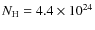 $N_{\rm H} = 4.4 \times 10^{24}$