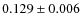 $0.129 \pm 0.006$