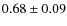 $0.68\pm0.09$