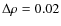 $\Delta\rho = 0.02$
