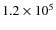$1.2\times 10^{5}$