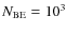 $N_{{\rm BE}}=10^{3}$