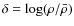 $\delta=\log(\rho/\bar{\rho})$