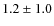 $1.2 \pm 1.0$