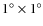 $1^\circ \times 1^\circ$