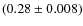 $(0.28 \pm 0.008)$