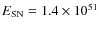 $E_{\rm SN} = 1.4 \times 10^{51}$