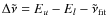 $\Delta \tilde{\nu} = E_u - E_l -\tilde{\nu}_{\rm fit} $