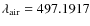 $\lambda _{\rm air}=497.1917$