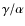 $\gamma / \alpha$