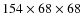 $154\times68\times68$