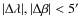 $\vert\Delta\lambda\vert,\vert\Delta\beta\vert<5\hbox{$^\prime$ }$