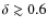 $\delta\gtrsim 0.6$