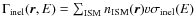 $\Gamma_{\rm inel}(\vec{r},E)=\sum_{\rm ISM} n_{\rm ISM}(\vec{r}) v \sigma_{\rm inel}(E)$