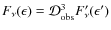 $F_\nu(\epsilon)={\cal D}^3_{\rm obs} F^\prime_\nu(\epsilon^\prime)$
