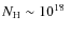 $N_{\rm H}\sim10^{18}~$