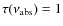 $\tau (\nu_{\rm abs})=1$