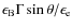 $\epsilon_{\rm B} \Gamma \sin \theta / \epsilon_{\rm e}$