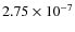 $2.75 \times 10^{-7}$