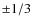$\pm1/3$