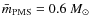 $\bar{m}_{\rm PMS}=0.6~\mbox{$M_\odot$ }$