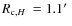 $\mbox{$R_{\rm c,{\it H}}$ }=1.1\hbox{$^\prime$ }$
