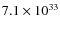 $7.1 \times 10^{33}$