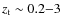 $z_{\rm t}\sim 0.2{-}3$