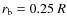 $r_{\rm b}=0.25~R$