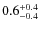 $0.6^{\rm +0.4}_{-0.4}$