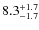 $8.3^{\rm +1.7}_{-1.7}$