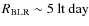 $R_{\rm BLR} \sim 5 ~ \rm lt ~ day$