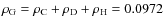 $\rho_{\rm G} = \rho_{\rm C} + \rho_{\rm D} +\rho_{\rm H} =
0.0972$