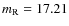 $m_{\rm R} = 17.21$
