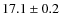 $17.1\pm0.2$