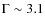 $\Gamma \sim 3.1$