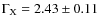 $\Gamma_{\rm X} = 2.43 \pm 0.11$