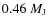 $0.46~ M_{\rm J}$