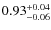 $0.93^{\rm +0.04}_{-0.06}$