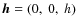 ${\vec h}=(0,~0,~h)$