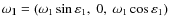 $\mathbf{\omega_1}=(\omega_1 \sin \varepsilon_1,~0,~\omega_1 \cos \varepsilon_1)$
