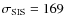 $\sigma_{\rm SIS} = 169$