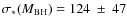 $\sigma_*(M_{\rm BH})= 124~\pm~47$