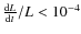 $\frac{{\rm d}L }{{\rm d}t}/L <
10^{-4}$