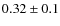 $0.32 \pm 0.1$