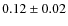 $0.12 \pm 0.02$