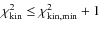 $\chi^2_{\rm kin}\le \chi^2_{\rm kin,min}+1$