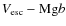 $V_{\rm esc}-{\rm Mg}b$