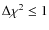 $\Delta \chi ^2 \le 1$