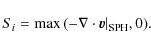 \begin{displaymath}%
{S_i= \max\left(-\nabla \cdot {\vec{v}\vert _{{\rm SPH}}},0\right)}.
\end{displaymath}